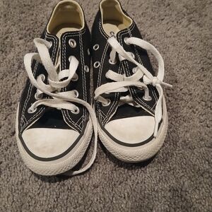 Kids Black Canvas Sneakers